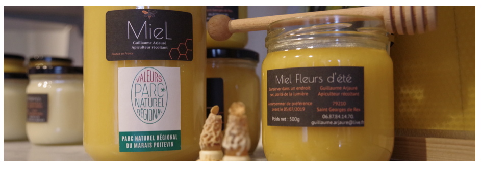 Honey marked "Valeurs Parc naturel régional"