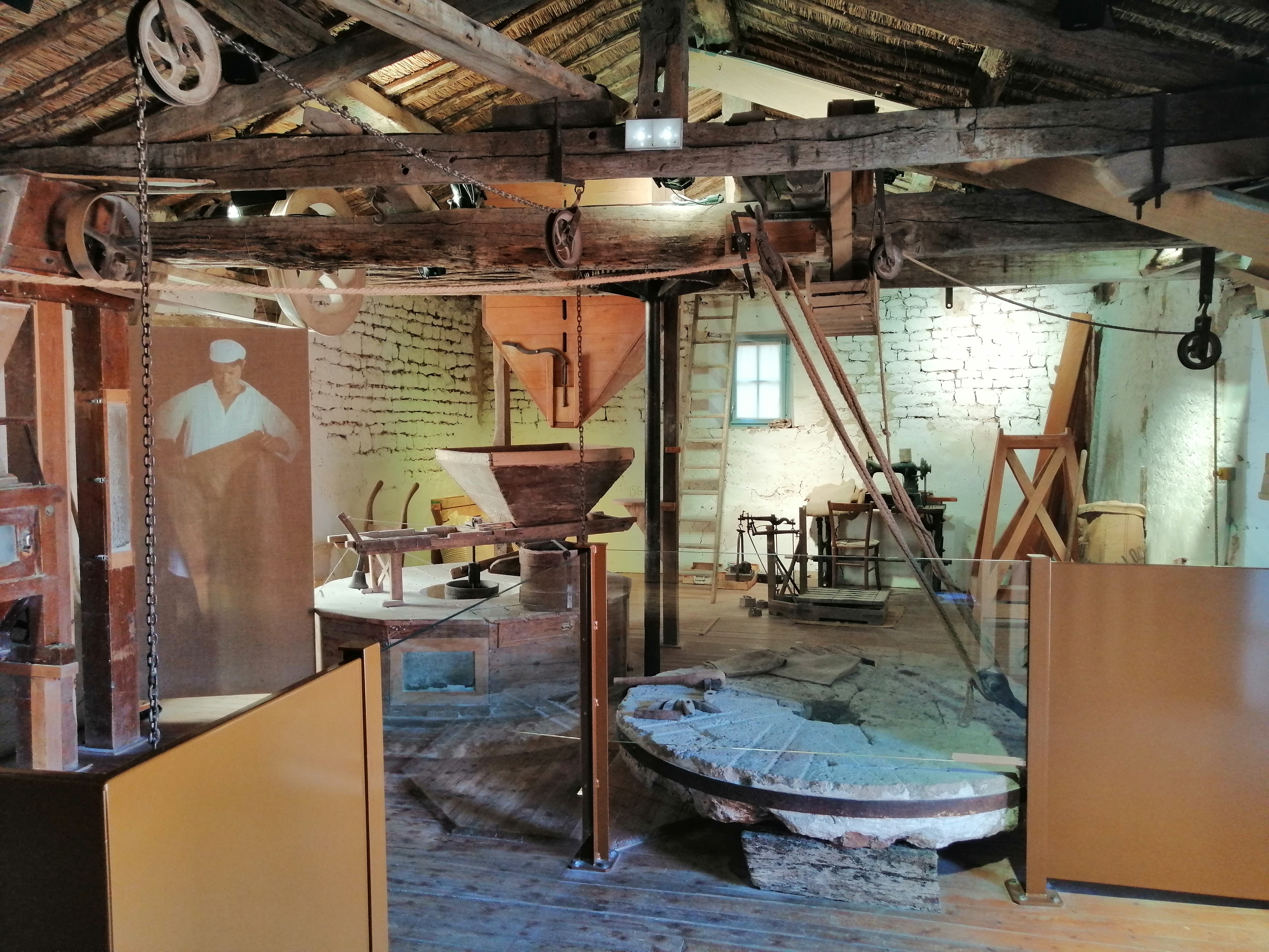 The interior of the Milling House in Nieul sur l'Autise.