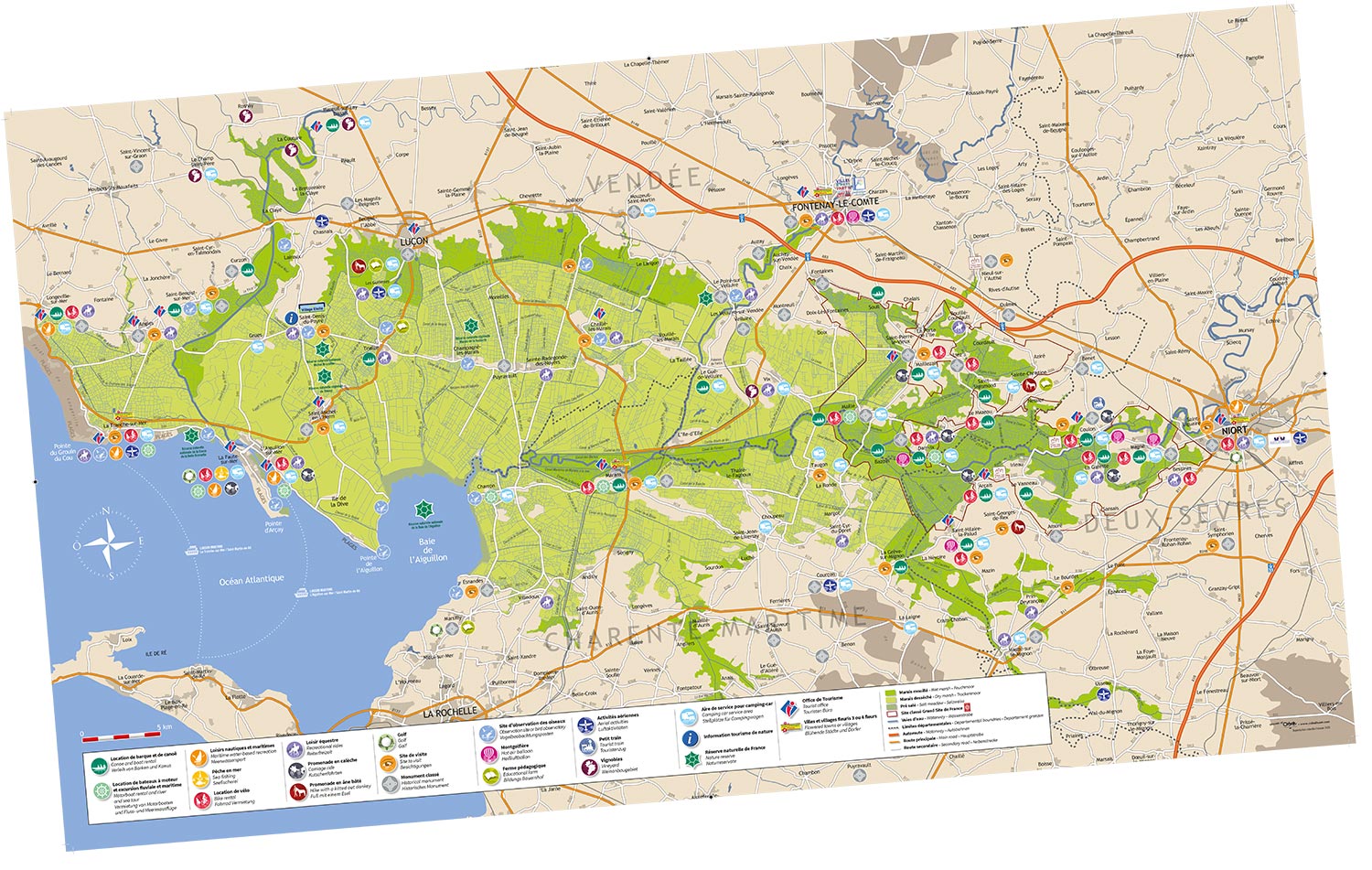 carte touristique Marais poitevin