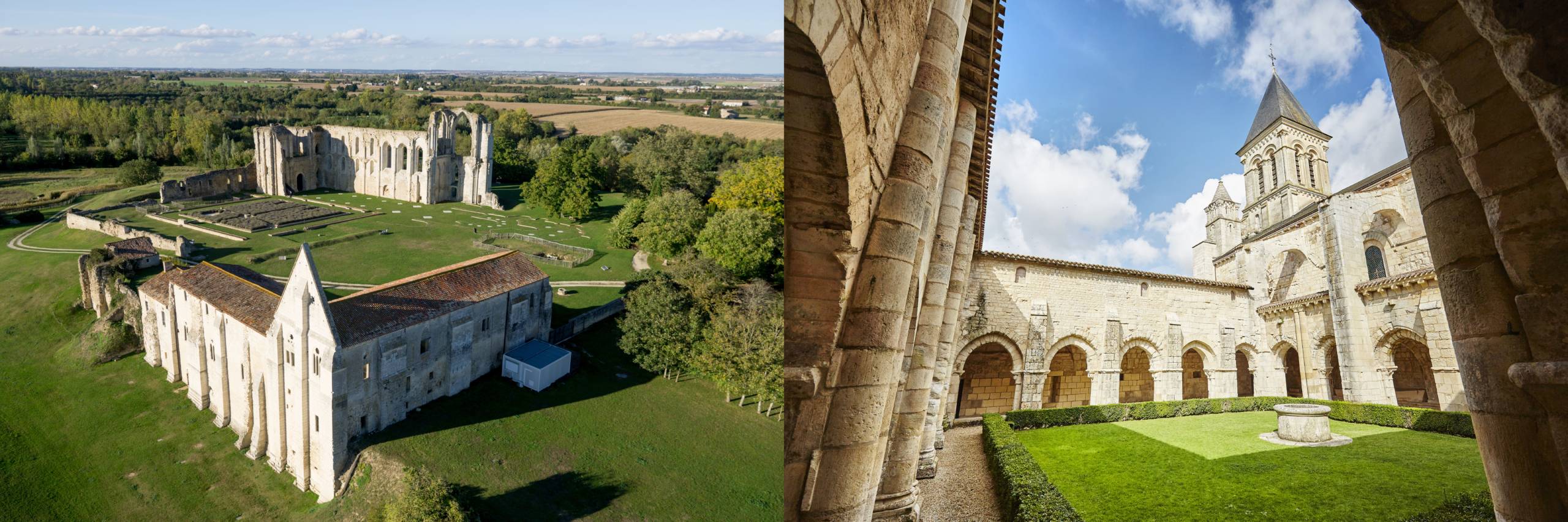 The abbeys of Maillezais and Nieul-sur-l’Autise.